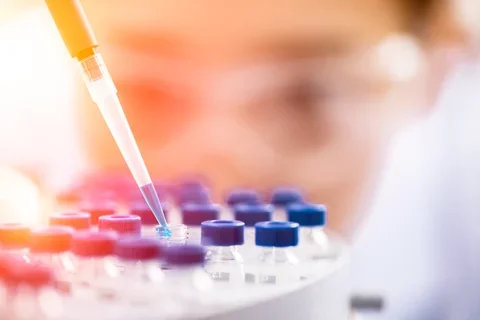 Research taking place in a lab