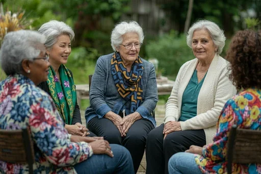 Image-AI-generated-a_group_of_diverse_women-ages_70_and_over