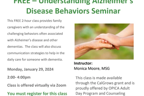 1/29/2024-Understanding Alzheimer's Behaviors Seminar
