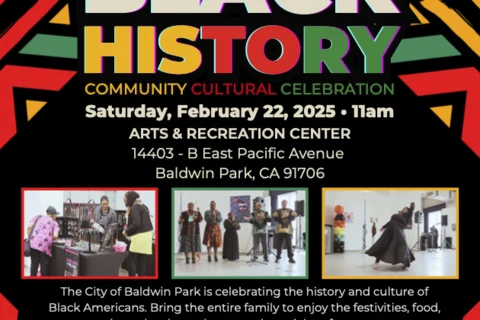 Flyer for African American event with dancing and art